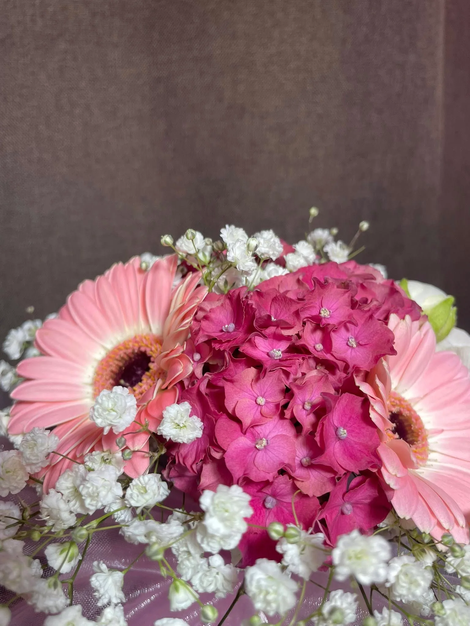 Blushing Bride & Pink Hydrangea Petite Bouquet 3